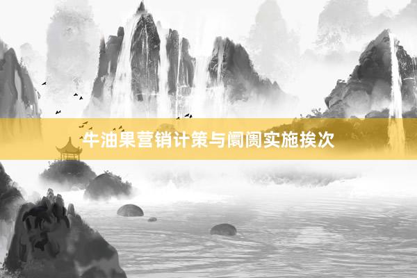 牛油果营销计策与阛阓实施挨次